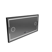 Oglinda LED Rectangulara, 160x80cm, Senzor MotionGlow Marcello, Sistem Dezaburire, Ceas & Termometru, Lupa Cosmetica, Dimabila