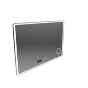 Oglinda LED Rectangulara 100x60 Aura Riflesso Puro MotionGlow Marcello, Sistem Dezaburire, Ceas, Dimabila