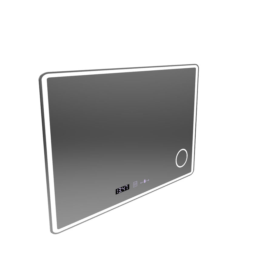 Oglinda LED Rectangulara 100x60 Aura Riflesso Puro MotionGlow Marcello, Sistem Dezaburire, Ceas, Dimabila