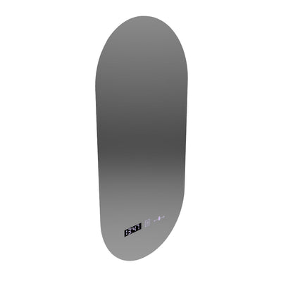 Oglinda LED Ovala, 50x100cm, Lucia Senzor Marcello, Sistem Dezaburire, Ceas & Termometru, Dimabila
