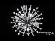 Candelabru Cristal EDINBURGH Eleganza, 5xE27, Diametru 47cm, Crom Lucios