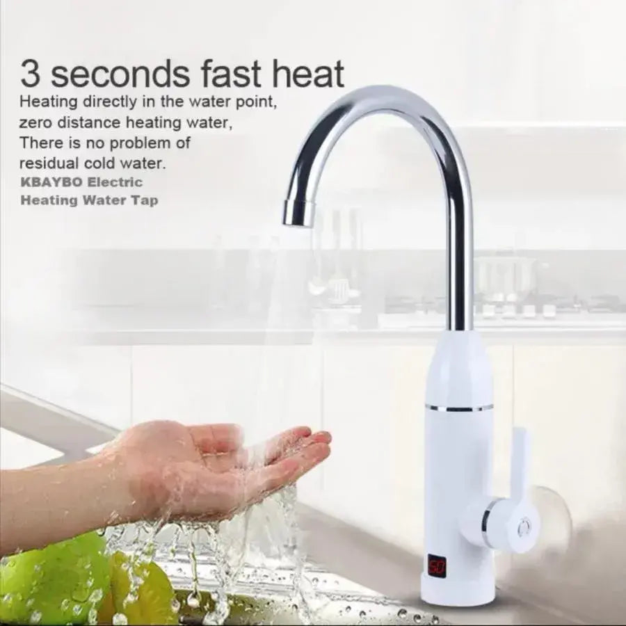 Robinet Electric Instant pentru Apa Calda, Afisaj LCD, Alb, LZ-501X Baterii de Bucatarie Default Title Alessandro Design