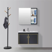Set Mobilier cu oglinda Baie, Negru, PVC, T346/60 Mobilier Baie Default Title Alessandro Design