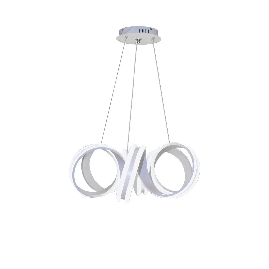 Lustra LED suspendata cu telecomanda INFINITY TWIST 180W, Ondulata, lumina Rece/Calda/Neutra, Dimabila, Alb, Inaltime Reglabila Lustre Moderne Default Title Alessandro Design