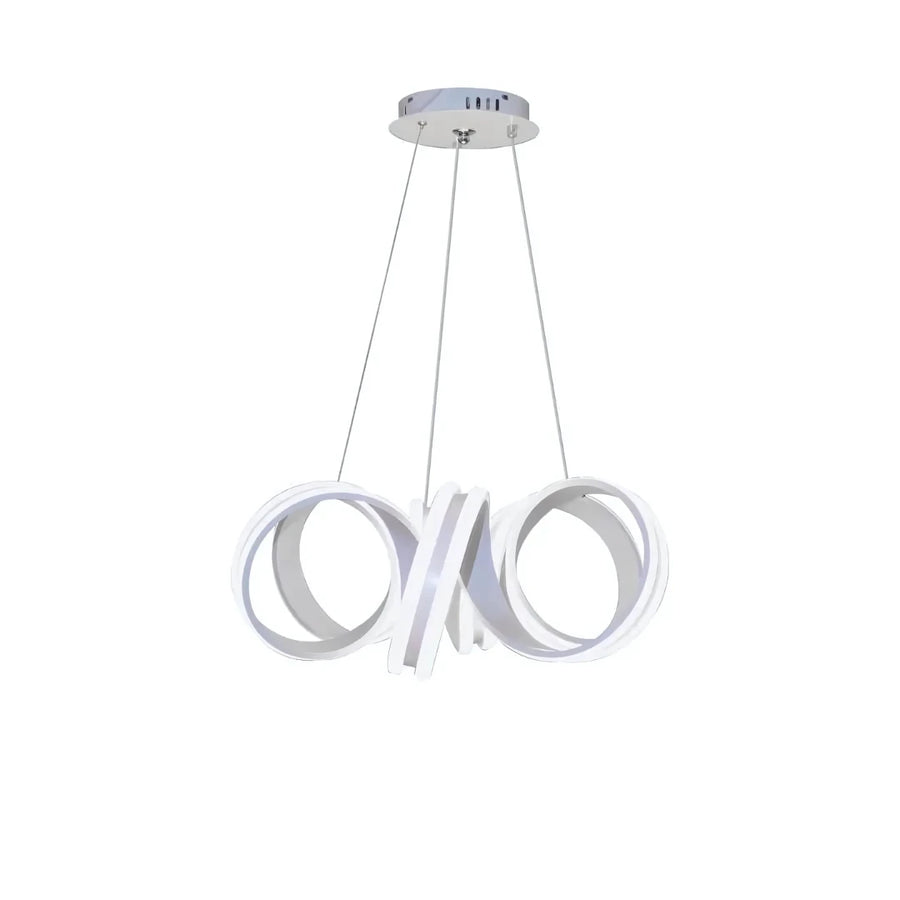 Lustra LED suspendata cu telecomanda INFINITY TWIST 180W, Ondulata, lumina Rece/Calda/Neutra, Dimabila, Alb, Inaltime Reglabila Lustre Moderne Default Title Alessandro Design