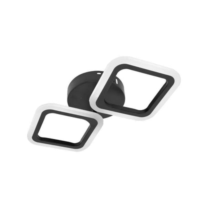 Lustra LED PULSARIS 27W, 2 Patrate, lumina Rece/Calda/Neutra, Negru Lustre LED Default Title Alessandro Design