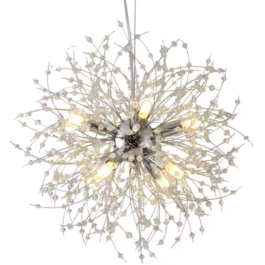 Candelabru Cristal Schönbrunn, 12x G9, Diametru 60cm, Crom Lucios, Inaltime Reglabila Candelabre Moderne Default Title Alessandro Design