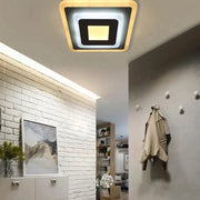Lustra LED MORNIKA 14W, Diametru 25cm, Patrata, lumina Neutra, Alb Lustra LED Default Title Alessandro Design