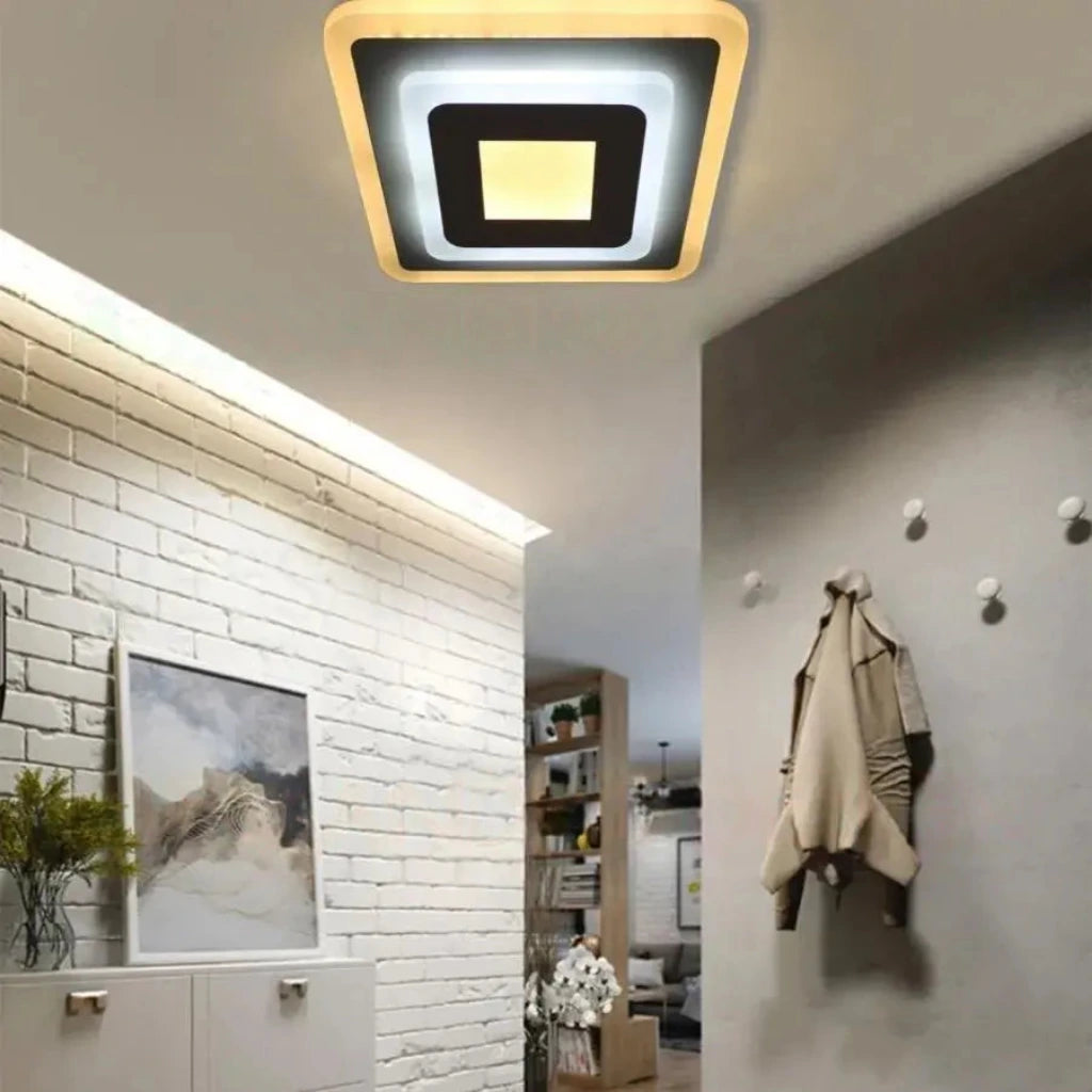 Lustra LED MORNIKA 14W, Diametru 25cm, Patrata, lumina Neutra, Alb Lustra LED Default Title Alessandro Design